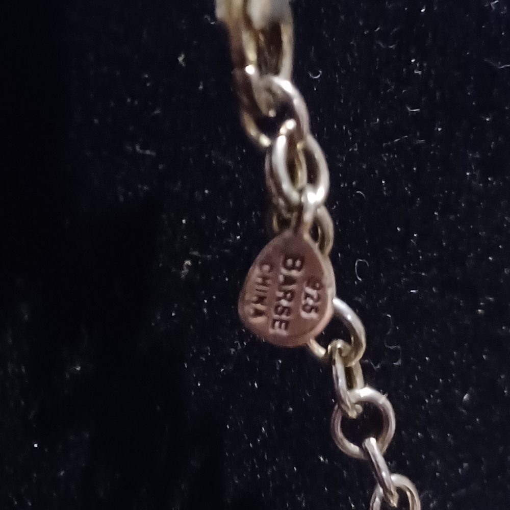 Barse Yellow Jade 925 Neckless - Picture 4 of 5